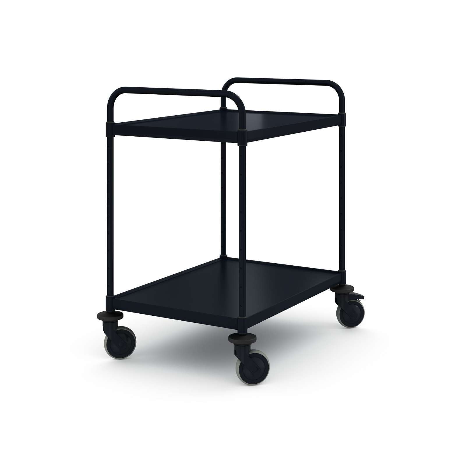 VC-8X6-2-BLACK - Hupfer VARIOCART Black HD General Purpose Trolley - 2 SHELVES 800X600mm