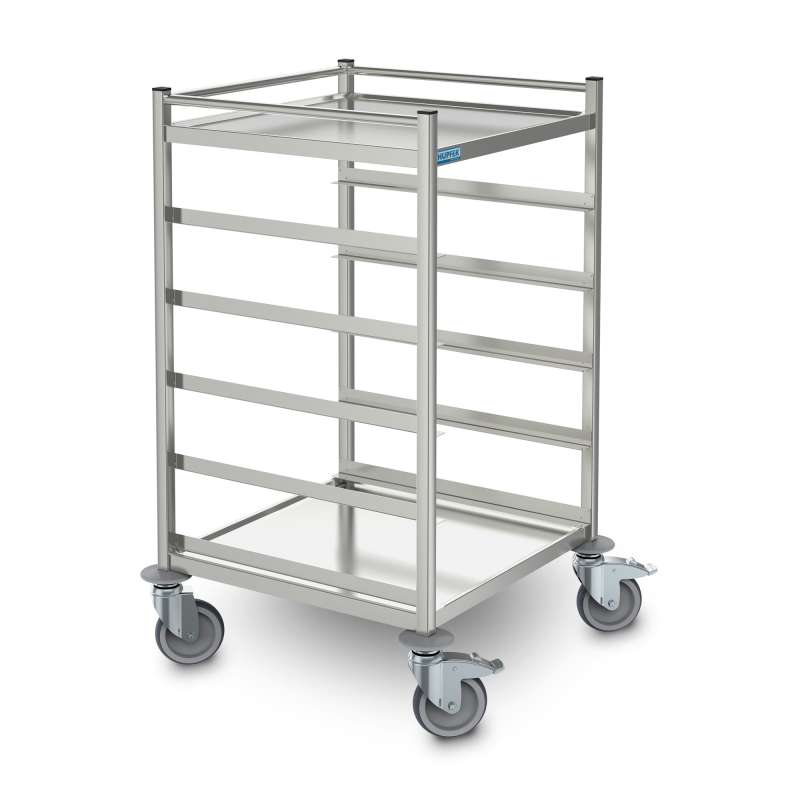 KTW-1-5 - Hupfer Basket Transport Trolley with Worktop and Gallery 5 x basket Capacity (50