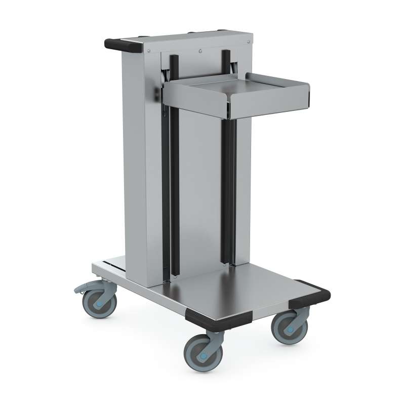 OTA-U-BW - Hupfer Mobile Tray Dispenser. Adjustable Tray Platform. Suit 325-526Mm X 325-550