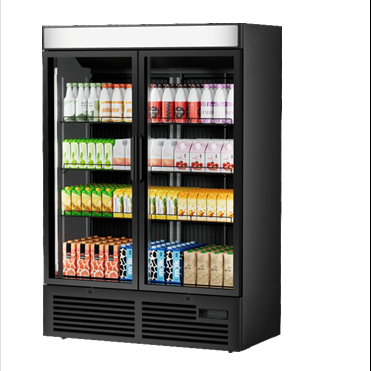 Austune - PRIMA 2DF Upright Glass Door Fridge