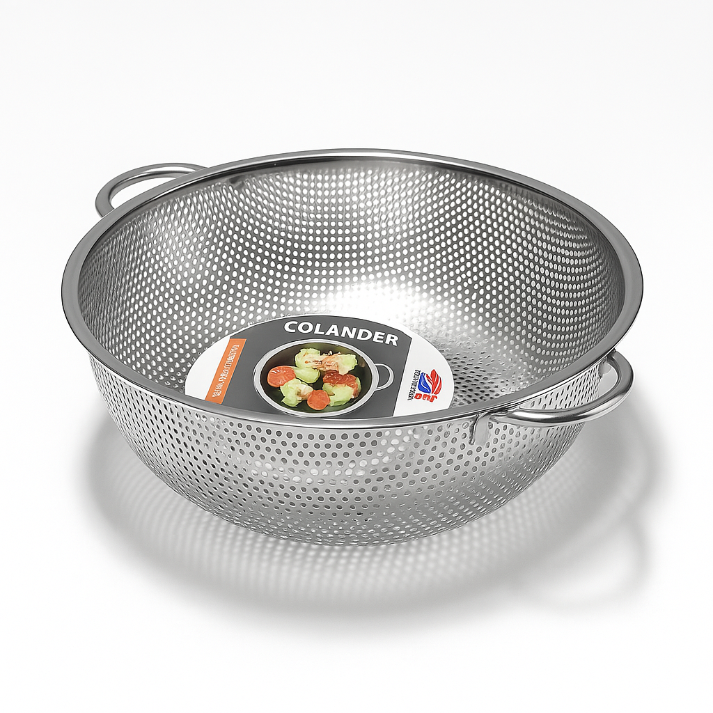 kitchen knock - Fine Colander - Perforated - with Ear- S/S - Multiple Use 285mm(Ø)