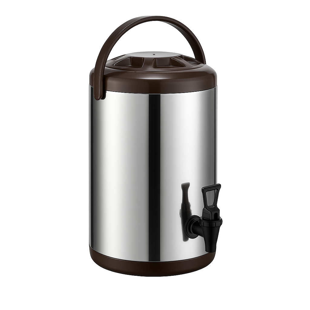 kitchen knock - Drink Dispenser - S/S Brown Rim - 10L