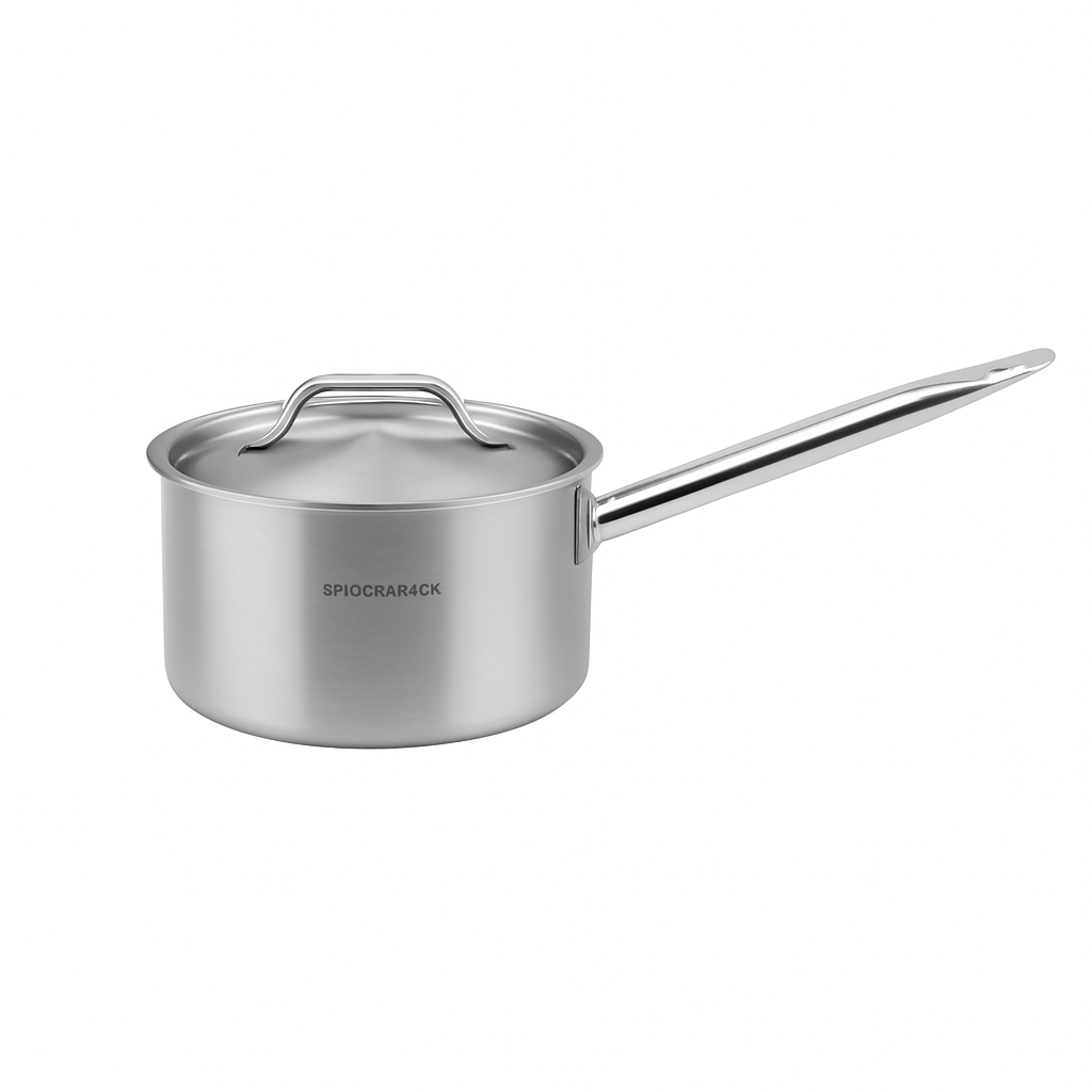 kitchen knock - Sauce Pot - (03) - IH - S/S Handle - Tall - with Cover - Ø160mm*95mm