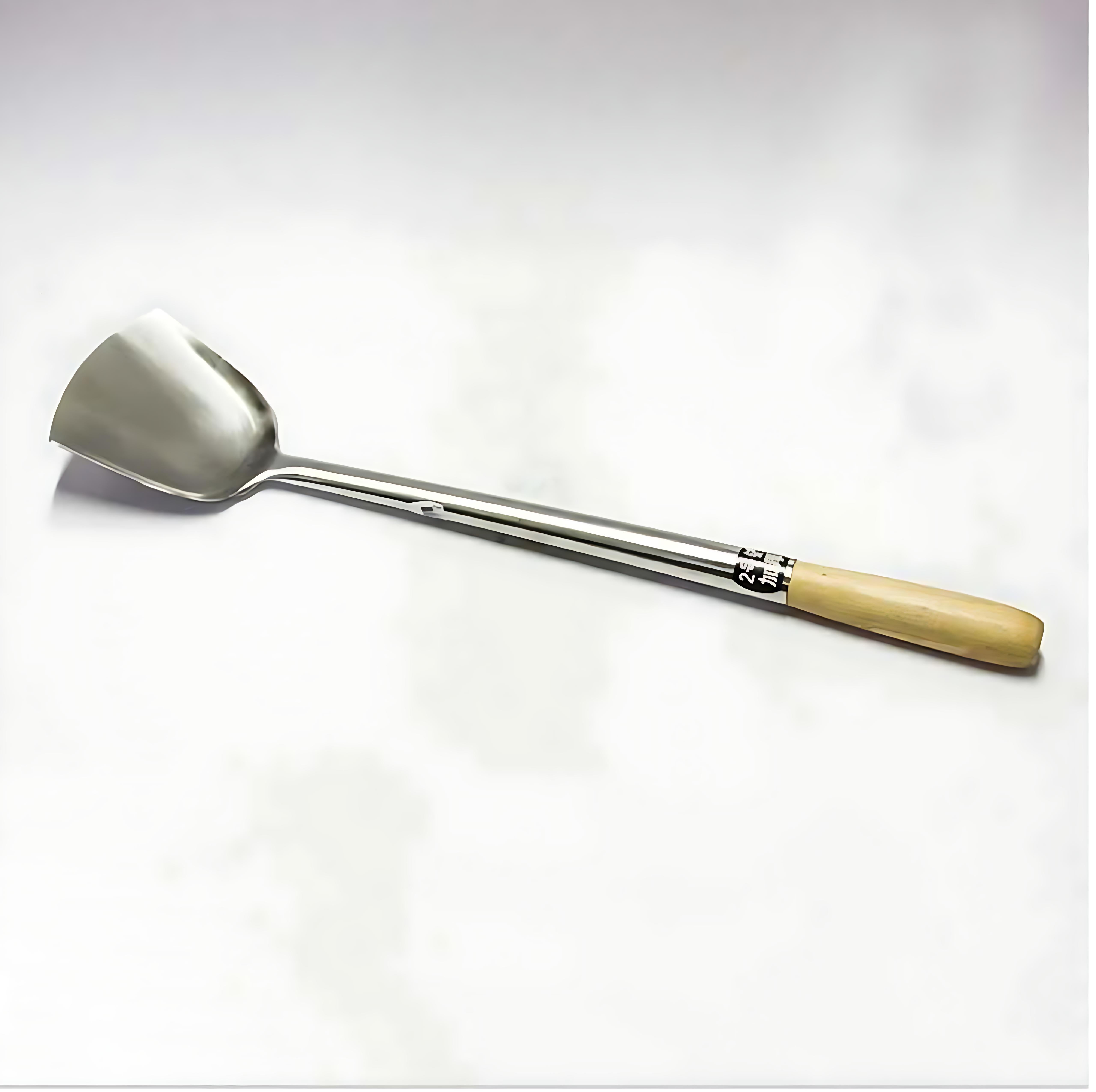 kitchen knock - Chinese Spatula - S/S #2 - Wooden Handle - 510mm