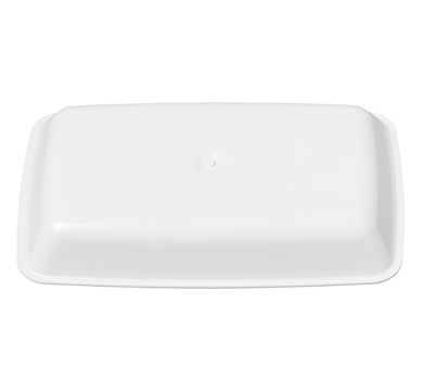 Poliware 1005021 Reusable Polycarbonate Dishware - Terrina Rectangular Plate - White