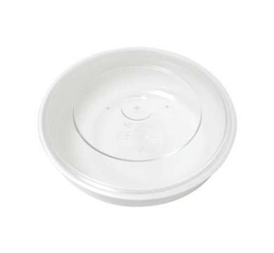 Poliware 1010017 Reusable Polycarbonate Dishware - Lid for 170mm Round Bowl - Clear