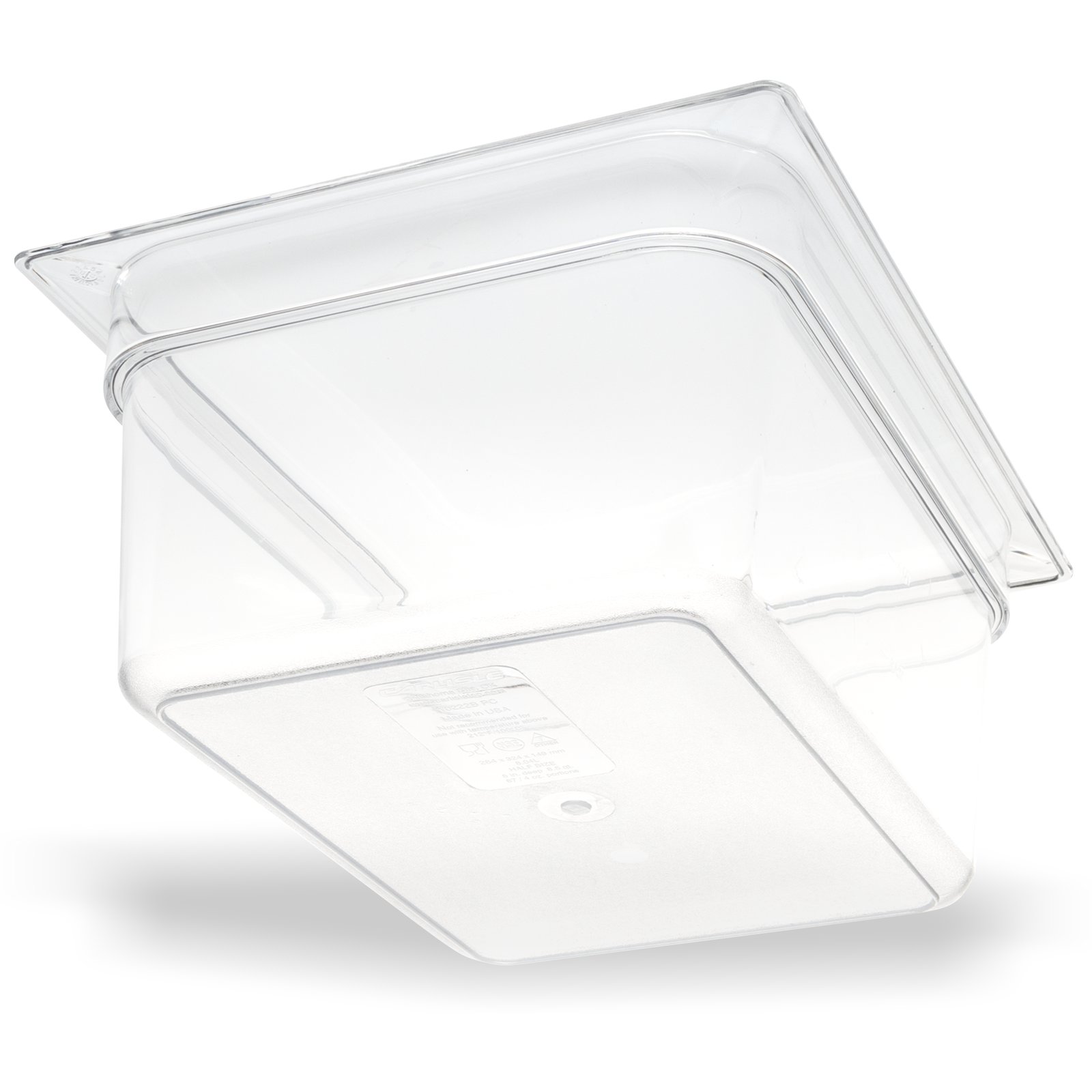 10222B07 – StorPlus™ Polycarbonate Food Pan 1/2 Size, 150mm Deep – Clear