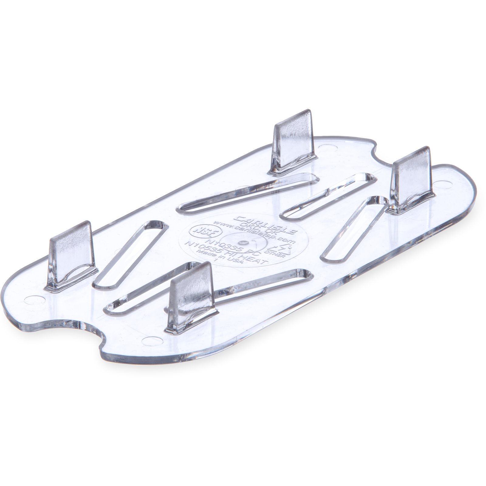 1033507 Carlisle StorPlus Clear Polycarbonate 1/9 Drain Shelf 61mm x 127mm x 16mm