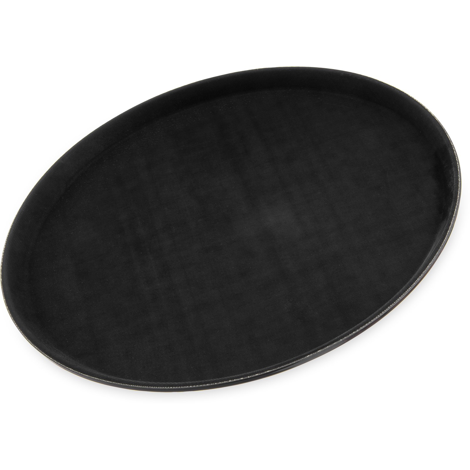 1600GL004 Carlisle GripLite® Round Polypropylene Tray 410mm in Black with rubber liner to prevent slipping