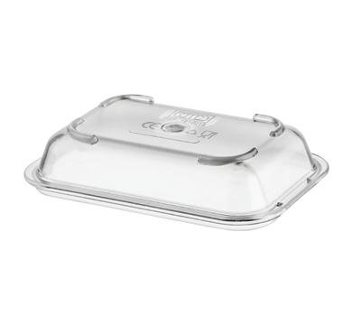 Poliware 1610013 Reusable Polycarbonate Dishware - Cover for 130mm Rectangular Bowl - Clear