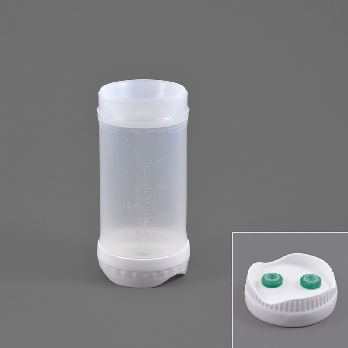 RC162-130-6 - 16oz Portion Pal™ bottle with small valve 2-HOLE dispensing caps