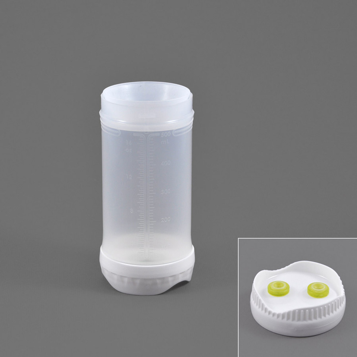 RC162-220-6 - 16oz Portion Pal™ bottle with medium valve 2-HOLE dispensing caps