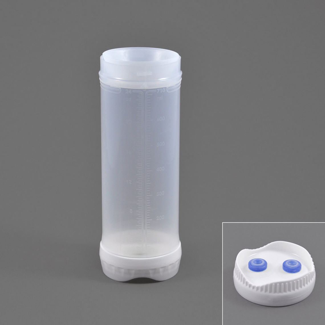 RC162-300-6 - 16oz Portion Pal™ bottle with large valve 2-HOLE dispensing caps