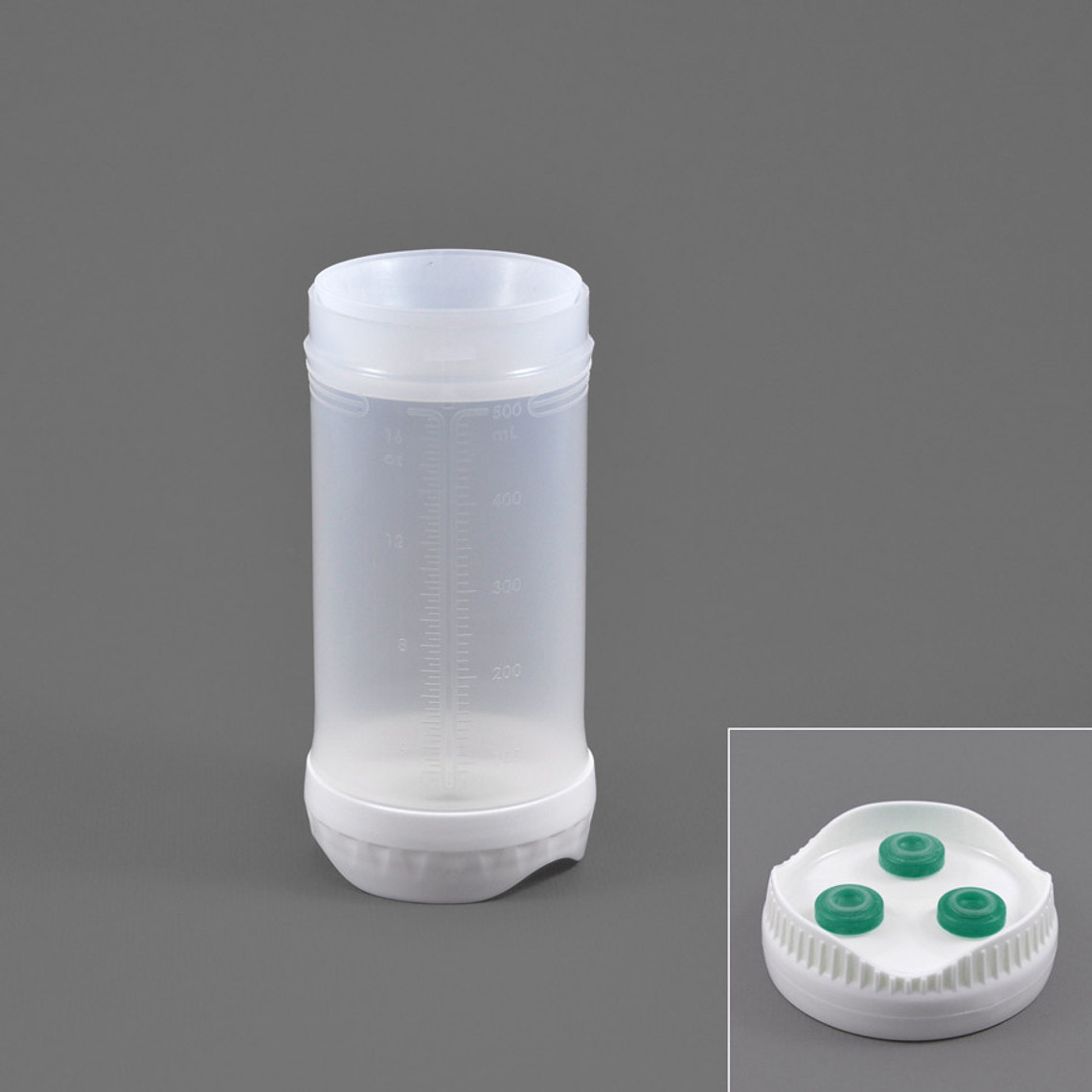 RC163-130-6 - 16oz Portion Pal™ bottle with small valve 3-HOLE dispensing caps