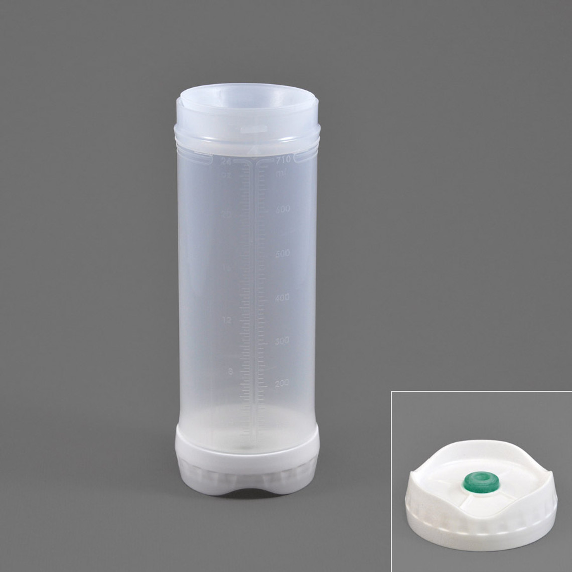 RC241-130-6 - 24oz Portion Pal™ bottle with small valve 1-HOLE dispensing caps