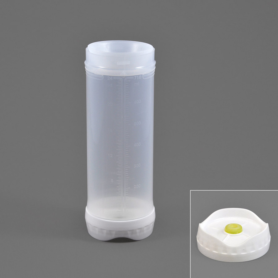 RC241-220-6 - 24oz Portion Pal™ bottle with medium valve 1-HOLE dispensing caps