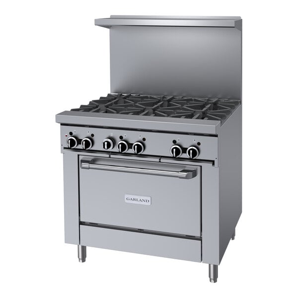 GFE36-6R-NG - Garland Restaurant Range 900mm Wide 6 Burner Elec Ignition Nat Gas