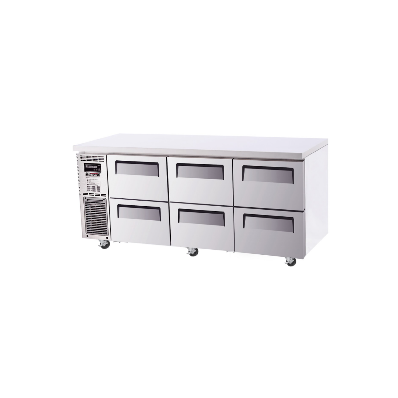 Turbo Air KUR18-2D-6-N Undercounter Drawer Refrigerator – 6 Drawers, Chiller, Front Breathing, Self-Cleaning Condenser