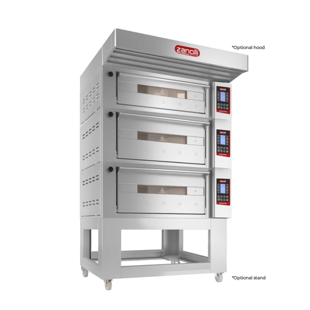 Zanolli Teorema Polis 2/MC26-2/MC18-1 Multi-height Triple Deck Bakery Oven – 2 + 2 + 2 Tray (400 x 600) Capacity