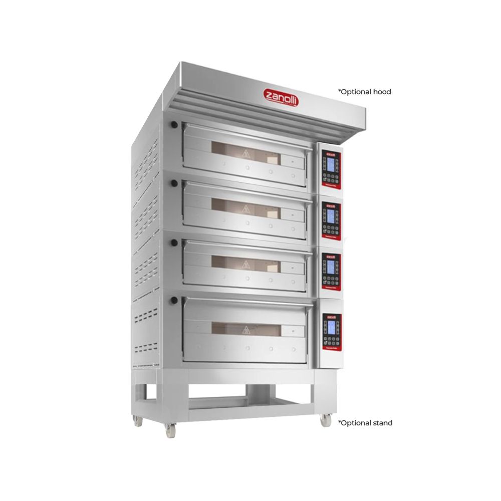 Zanolli Teorema Polis 2/MC26-1/MC18-3 Multi-height Quadtriple Deck Bakery Oven – 2 + 2 + 2 + 2 Tray (400 x 600) Capacity