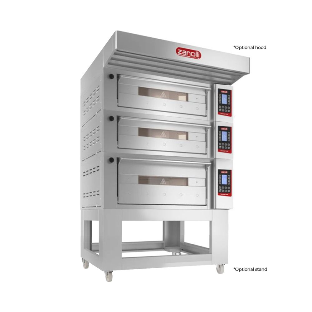 Zanolli Teorema Polis 2/MC26-1/MC18-2 Multi-height Triple Deck Bakery Oven – 2 + 2 + 2 Tray (400 x 600) Capacity