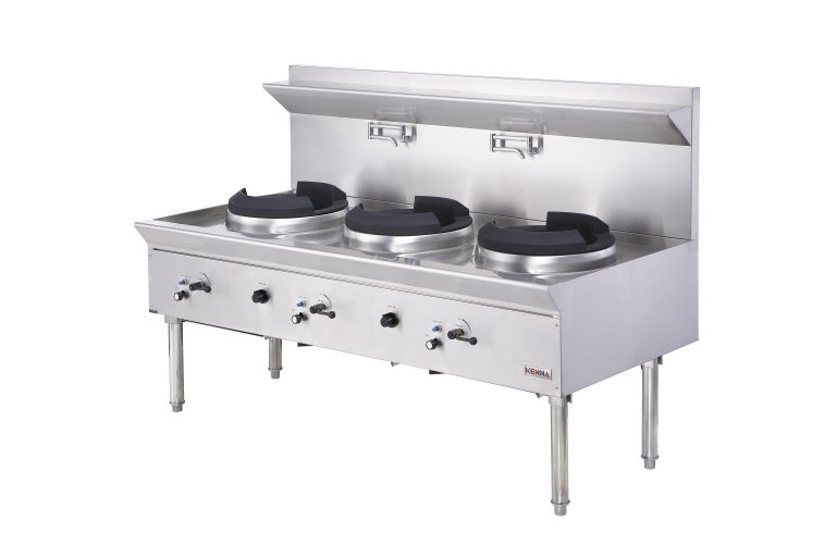 Kenna Compact Triple Burner Wok Chimney Burner LPG