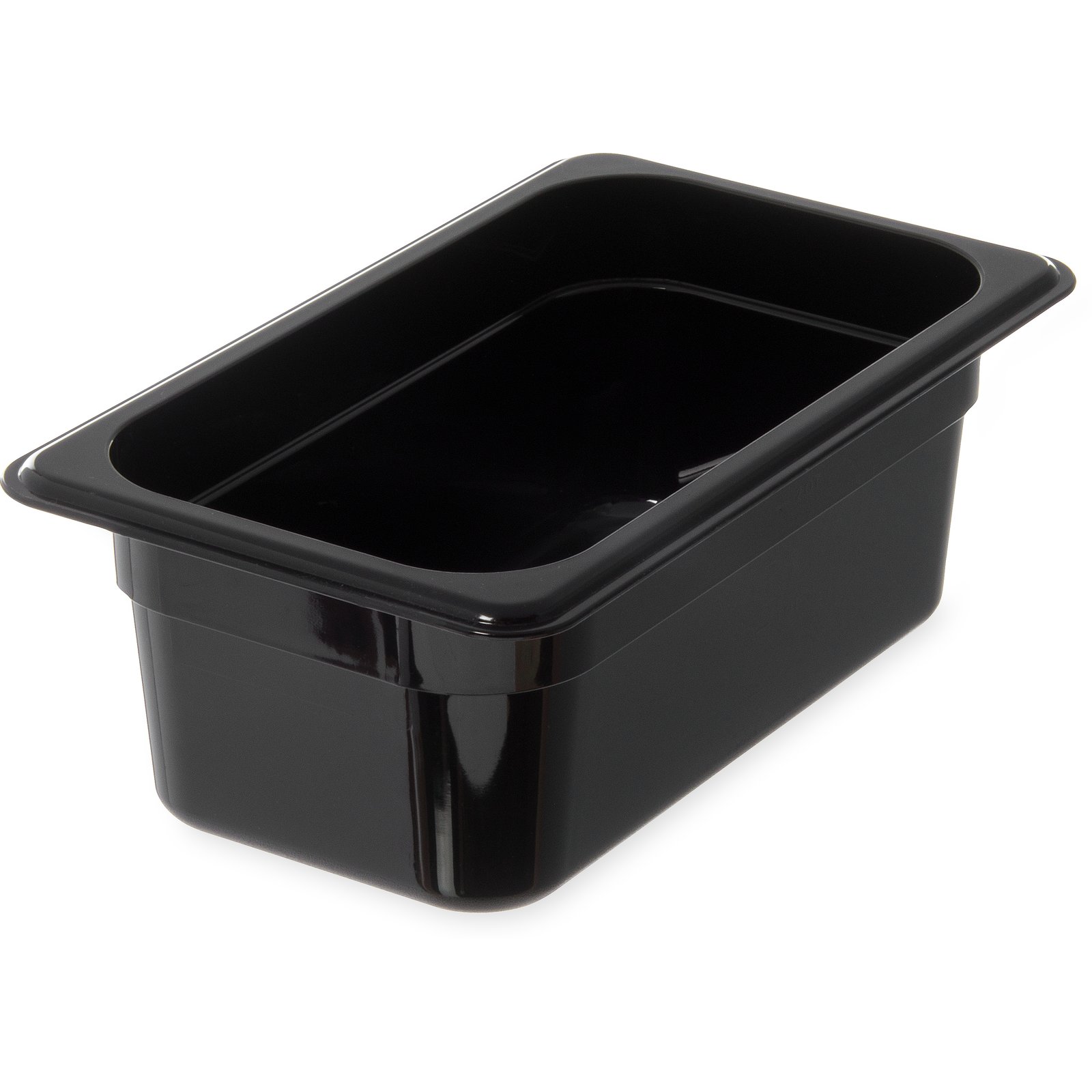 3068103 Carlisle StorPlus Black Polycarbonate 1/4 Food Pan 2.7L Capacity 162mm x 264mm x 100mm