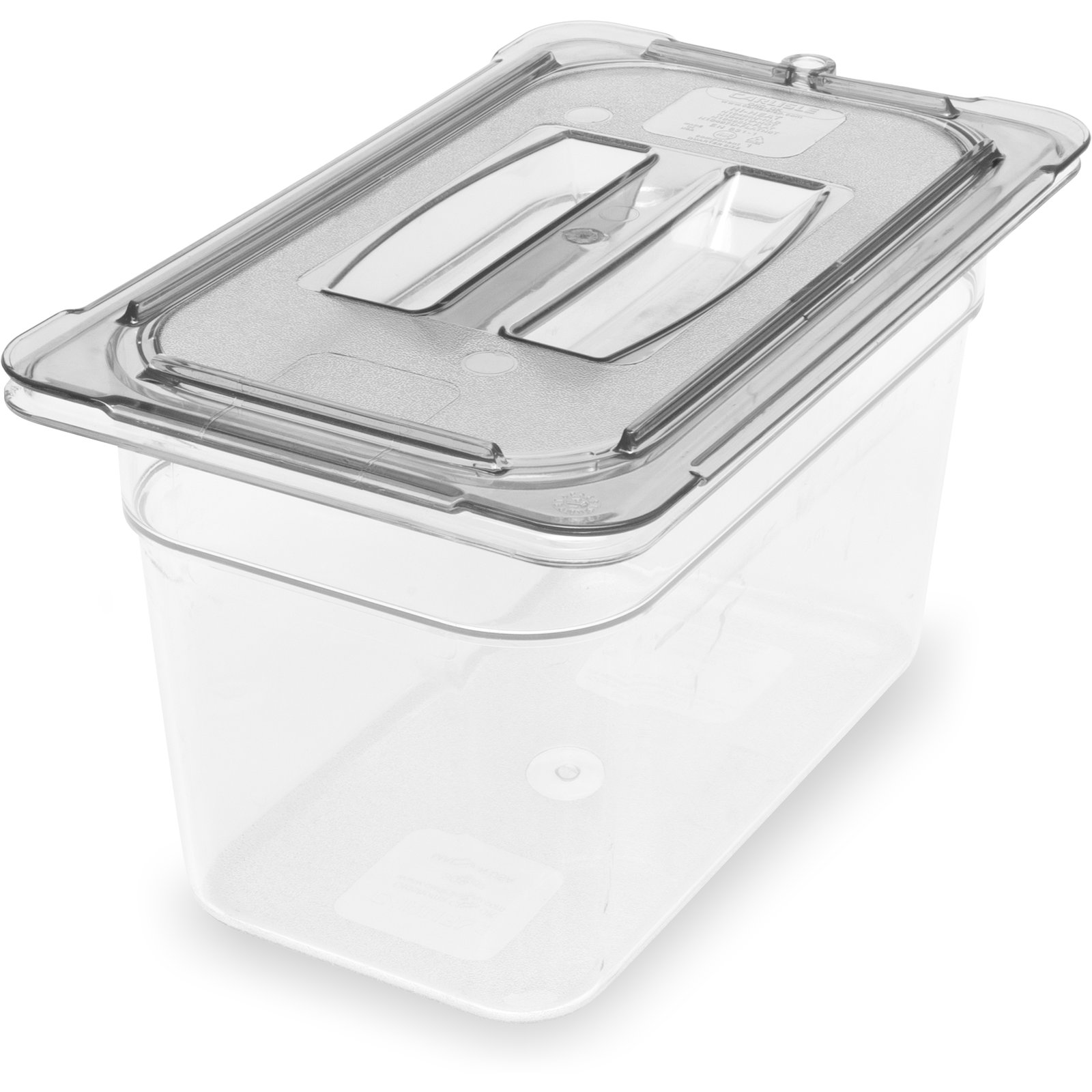 3068207 Carlisle Clear Polycarbonate 1/4 Food Pan 4.3L Capacity 162mm x 264mm x 150mm