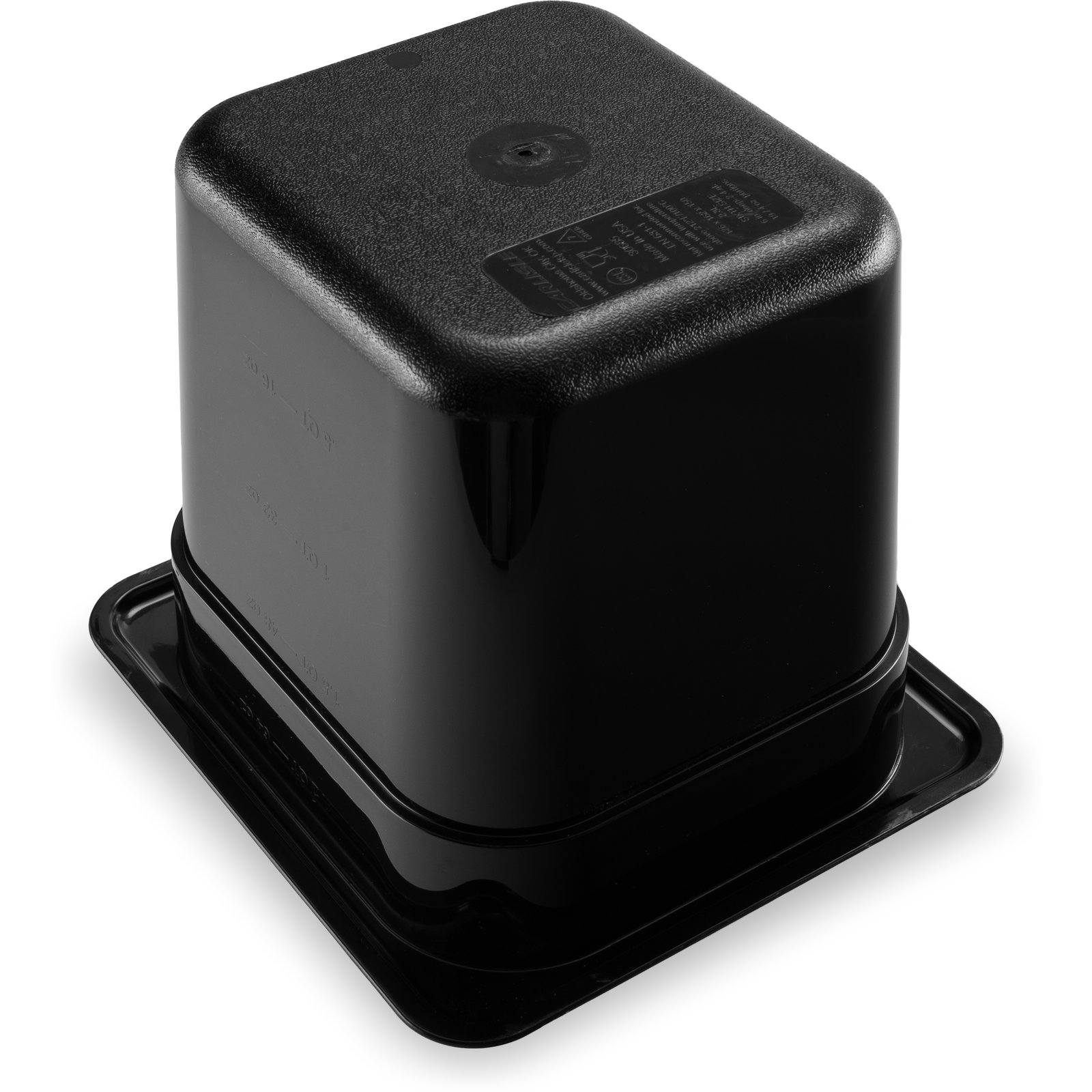 3068503 Carlisle StorPlus Black Polycarbonate 1/6 Food Pan 2.4L Capacity 137mm x 151mm x 150mm