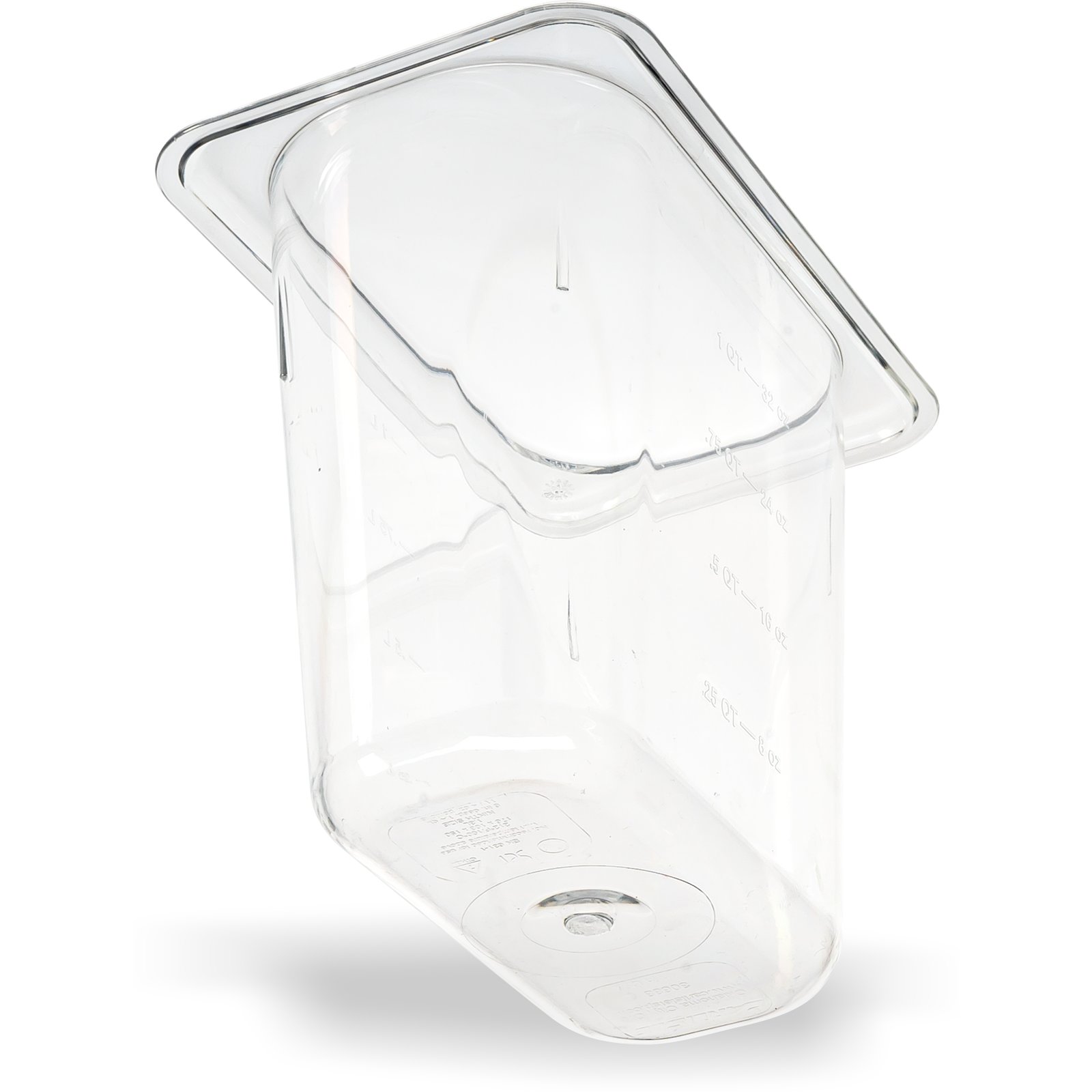 3068807 Carlisle Clear Polycarbonate 1/9 Food Pan 1.32L Capacity 108mm x 175mm x 150mm