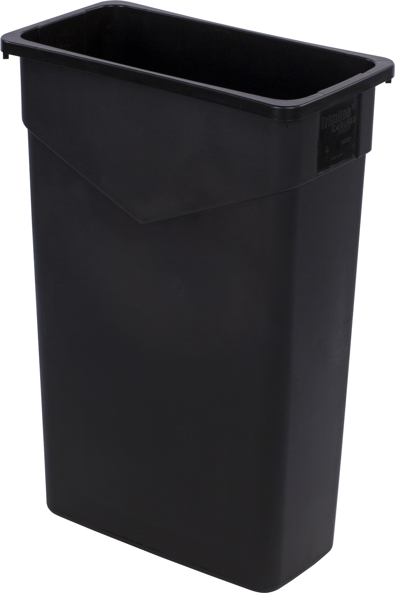 34202303 Carlisle Trimline™ Black Rectangle Waste Container 87L Capacity 510mm x 280mm x 762mm