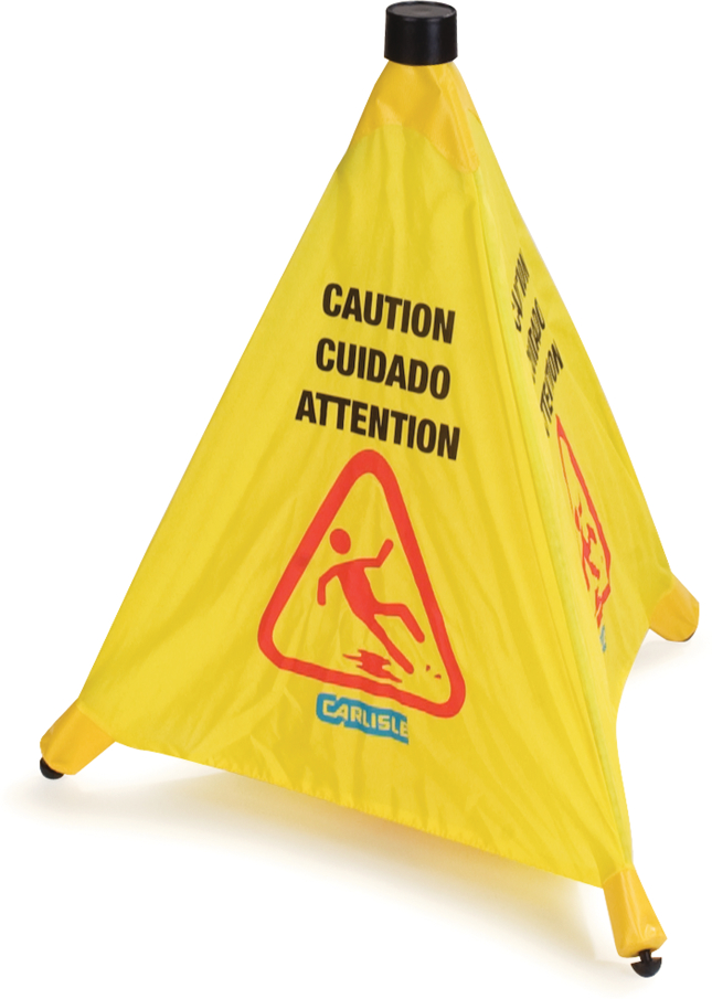 3694204 Carlisle Yellow with grey cone casing Pop-Up Caution Cone 510mmH