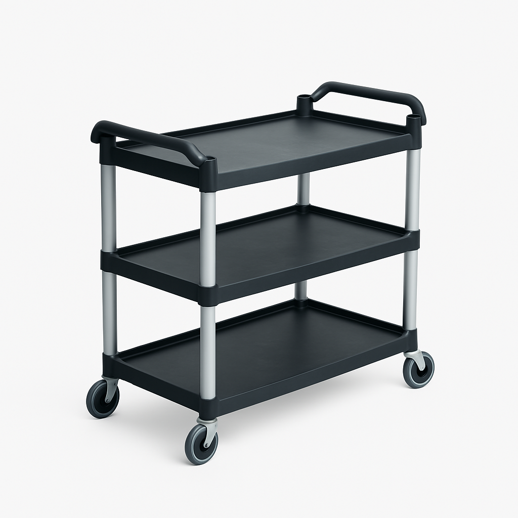 kitchen knock - Serving Trolley Large - 3 Tiers - Black - AF08171