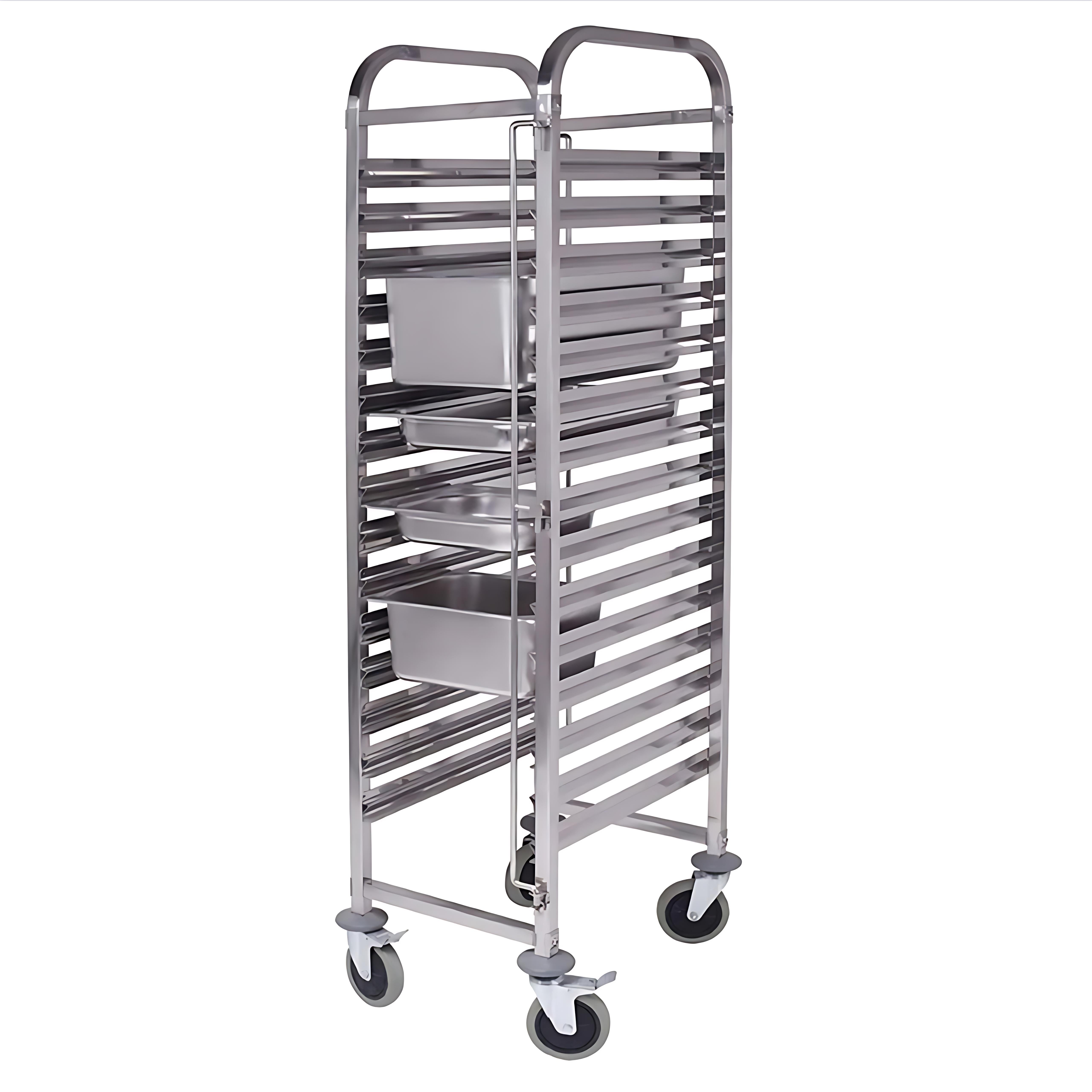 kitchen knock - Baking Tray Trolley 18 Tiers - Silver - Enclosed