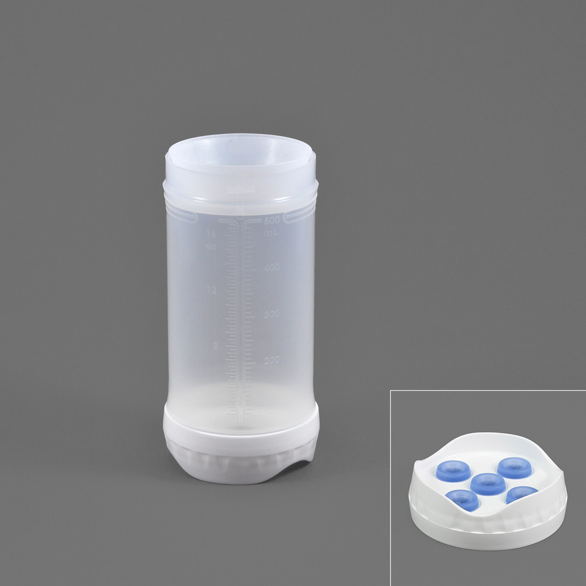 RC165-300-6 - 16oz Portion Pal™ bottle with large valve 5-HOLE dispensing caps