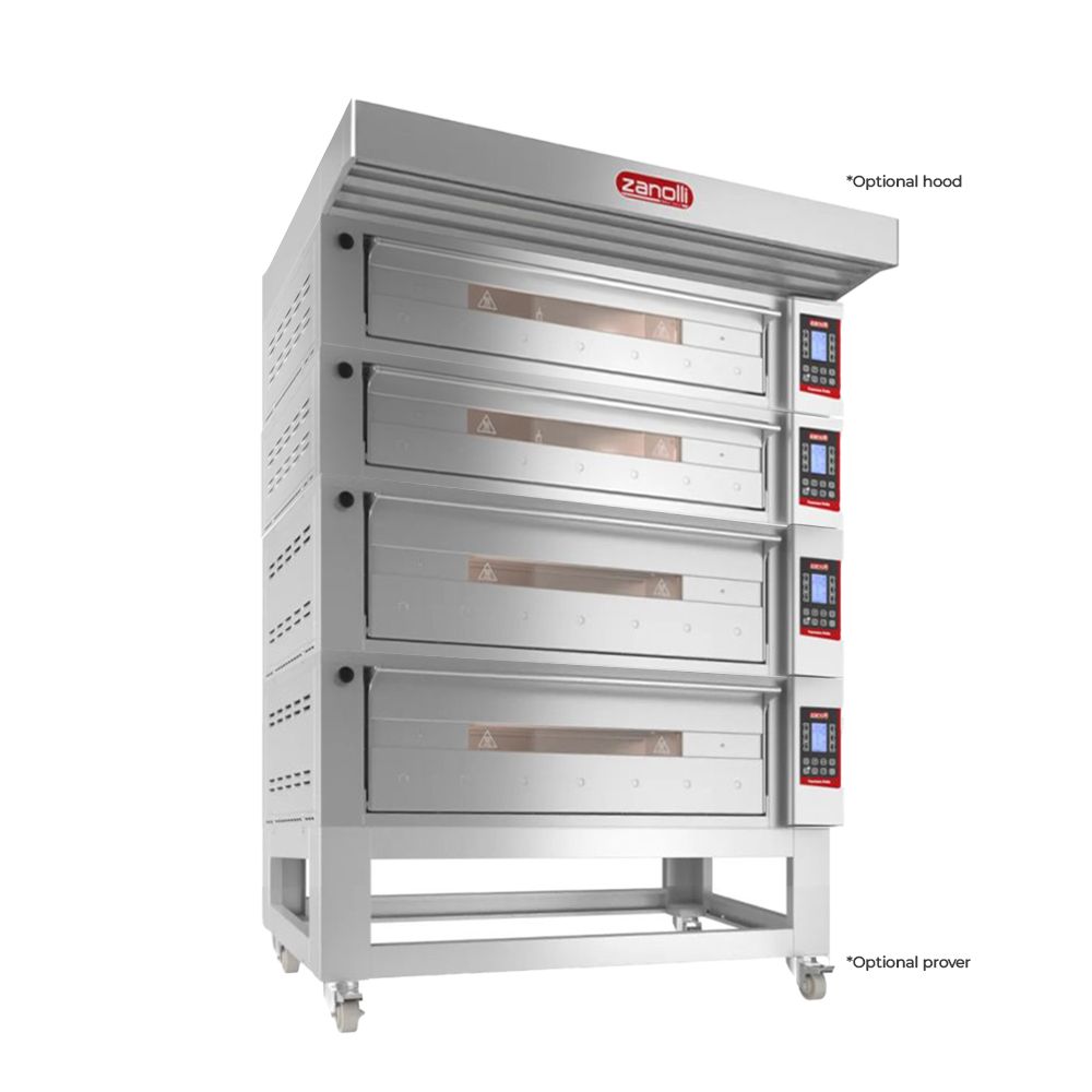Zanolli Teorema Polis 3/MC26-2/MC18-2 Multi-height Quadtriple Deck Bakery Oven – 3 + 3 + 3 + 3 Tray (400 x 600) Capacity