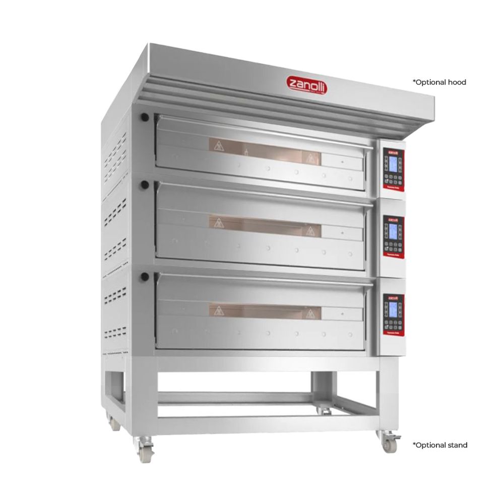 Zanolli Teorema Polis 3/MC26-2/MC18-1 Multi-height Triple Deck Bakery Oven – 3 + 3 + 3 Tray (400 x 600) Capacity