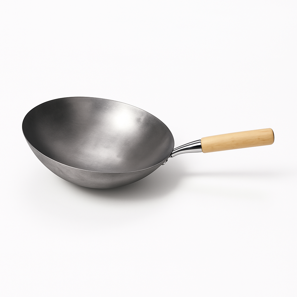 kitchen knock - Wok - Iron Wooden Handle - Ø380mm - 15"