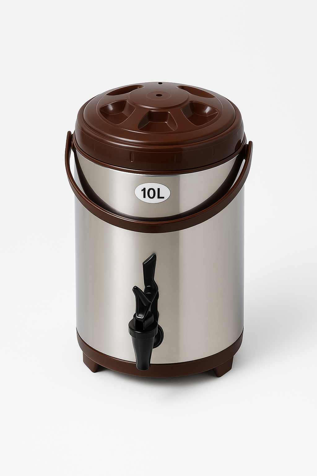 kitchen knock - Drink Dispenser - S/S Brown Rim - 8L