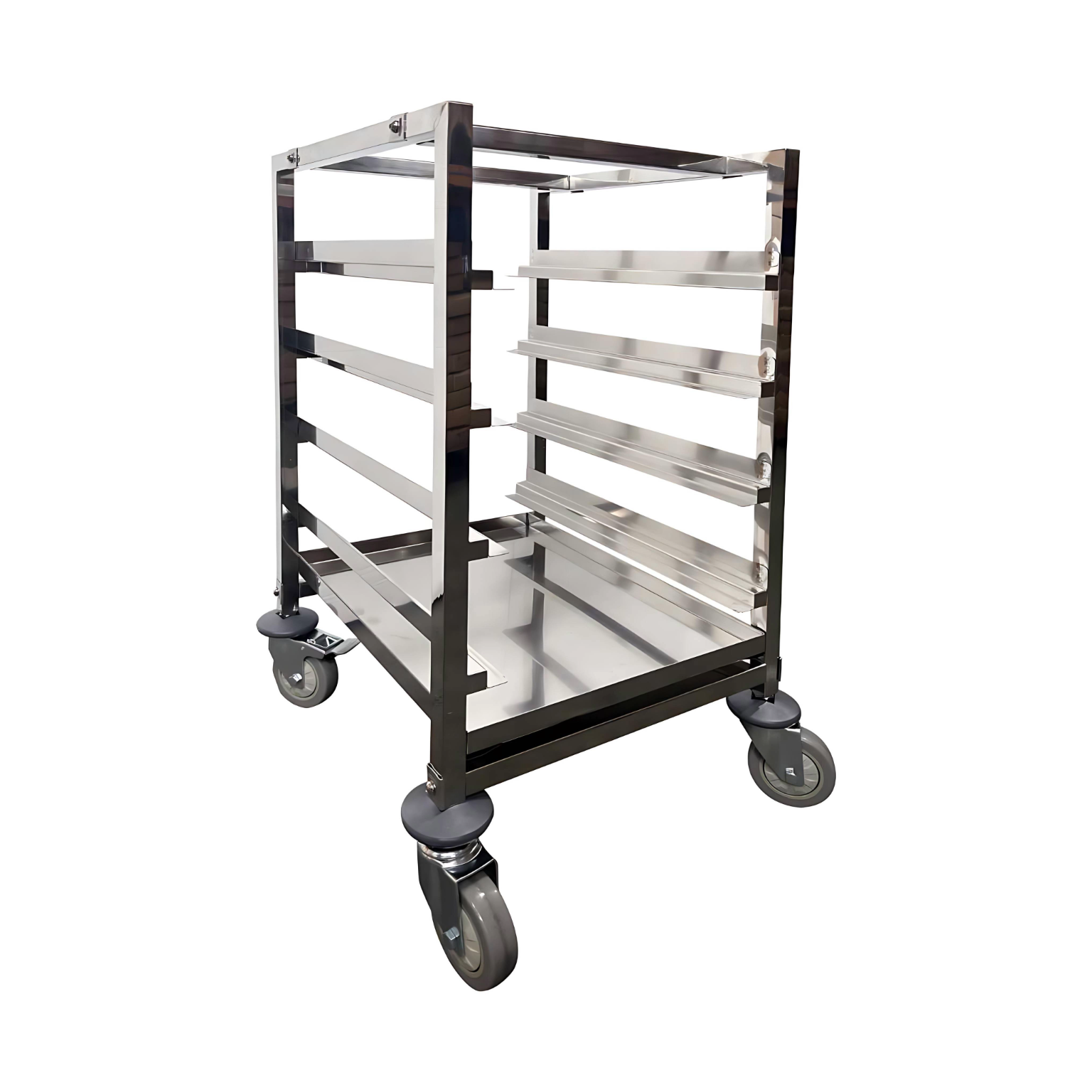 kitchen knock - Glasswasher Basket Trolley with castors - 4 Tiers - 450mm*520mm*850mm