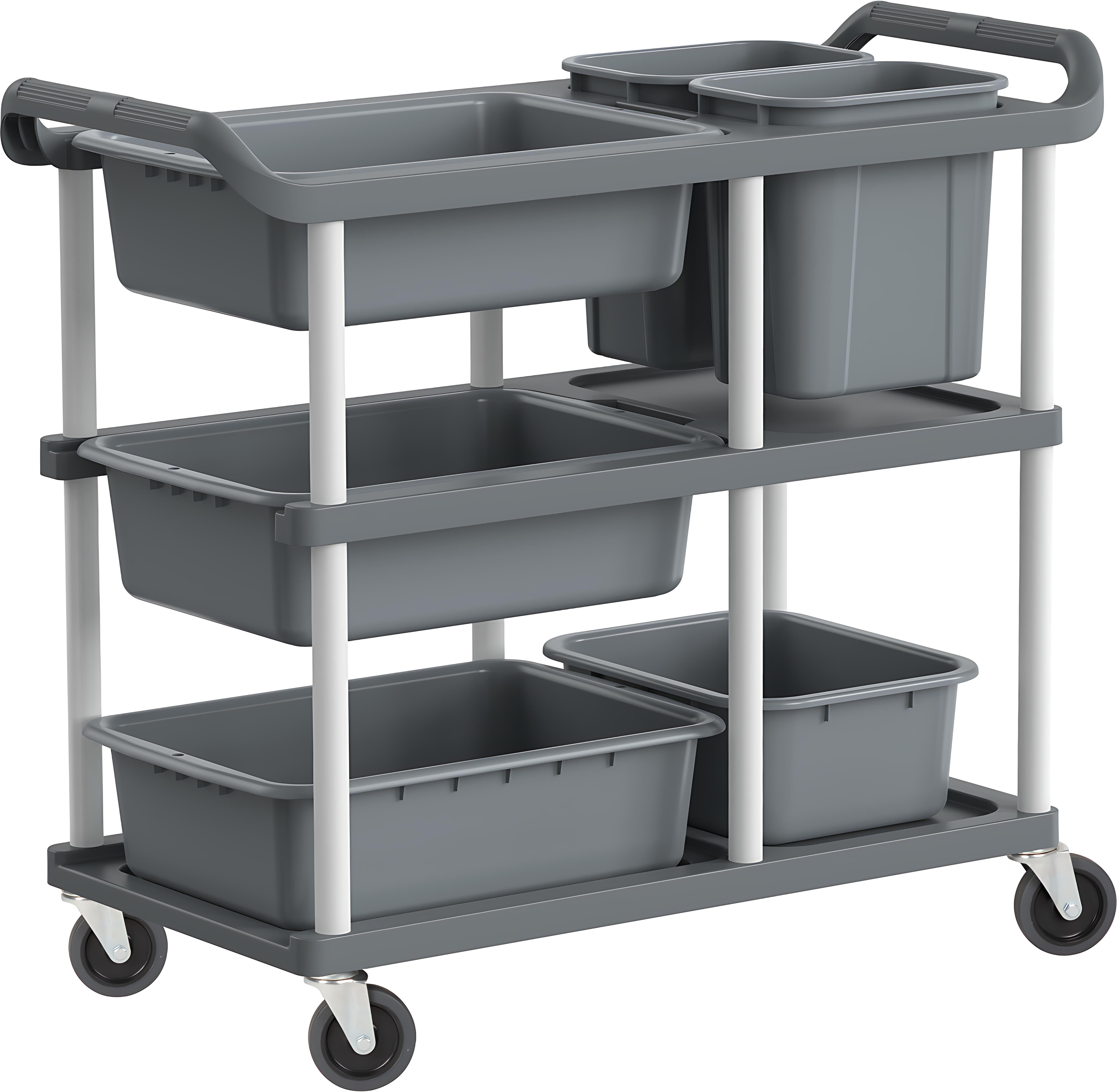 kitchen knock - Serving Trolley Large - 3 Tiers - Grey - AF08183