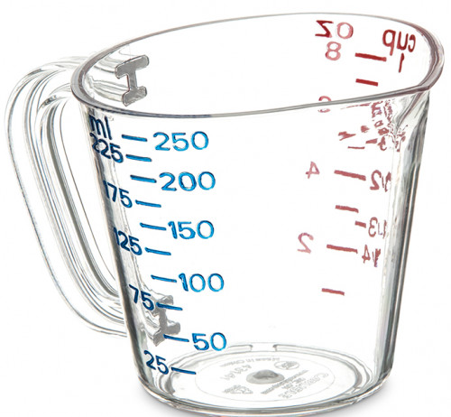 4314107 Carlisle Clear Polycarbonate Measuring Cup 250ml