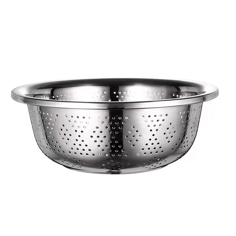 kitchen knock - Colander - S/S - (06) - Perforated - Asian Style 400(Ø)*130(H)mm