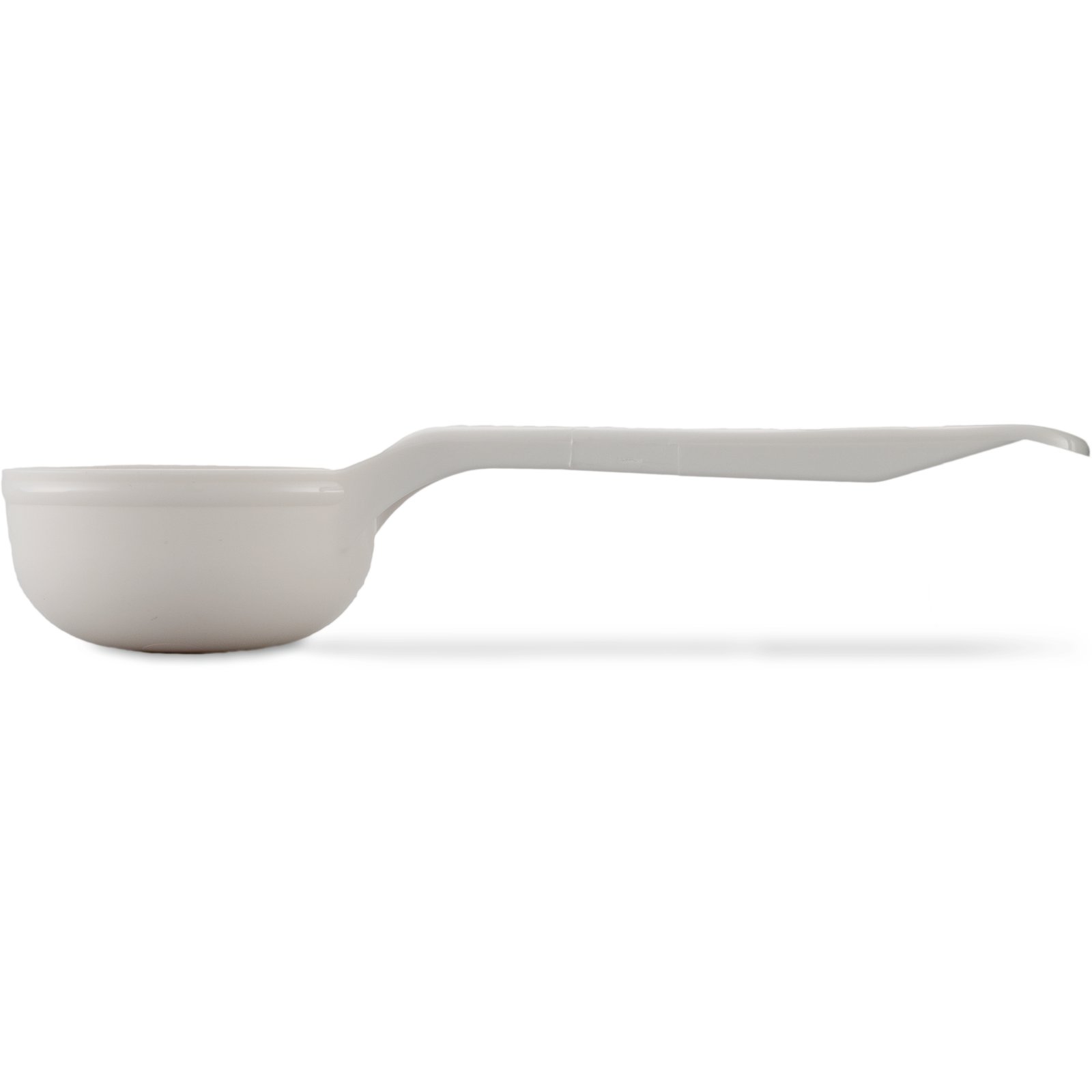 492602 Carlisle Measure Miser White Measuring solid spoon with short handle 90mL Capacity
