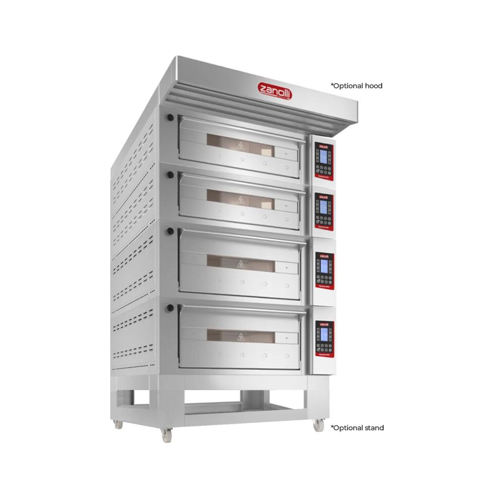 Zanolli Teorema Polis 4/MC26-2/MC18-2 Multi-height Quadtriple Deck Bakery Oven – 4 + 4 + 4 + 4 Tray (400 x 600) Capacity