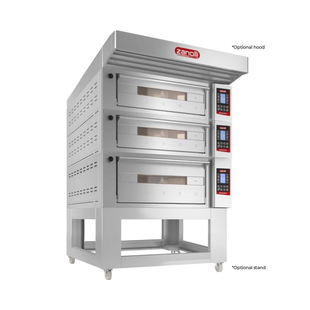 Zanolli Teorema Polis 4/MC26-1/MC18-2 Multi-height Triple Deck Bakery Oven – 4 + 4 + 4 Tray (400 x 600) Capacity