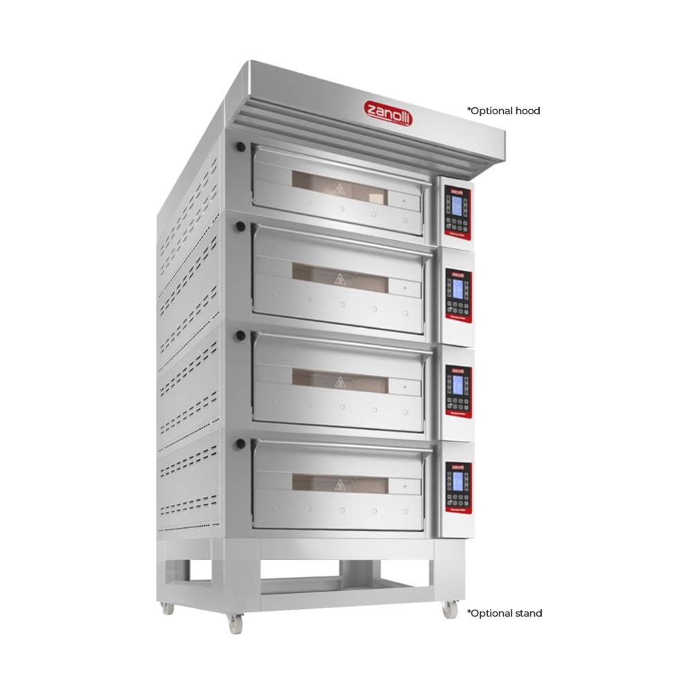 Zanolli Teorema Polis 4/MC26-3/MC18-1 Multi-height Quadtriple Deck Bakery Oven – 4 + 4 + 4 + 4 Tray (400 x 600) Capacity