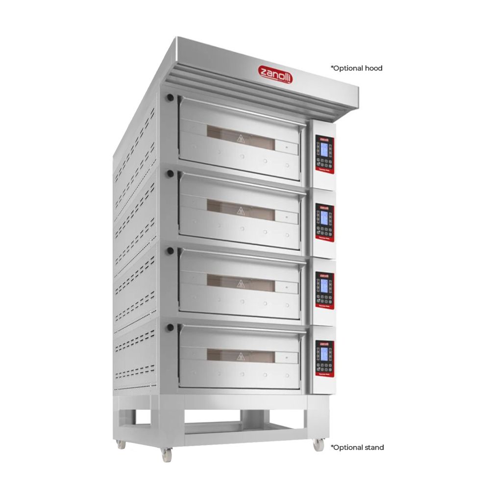 Zanolli Teorema Polis 4/MC26-4 Quadtriple Deck Bakery Oven  – 4 + 4 + 4 + 4  Tray (400 x 600) Capacity