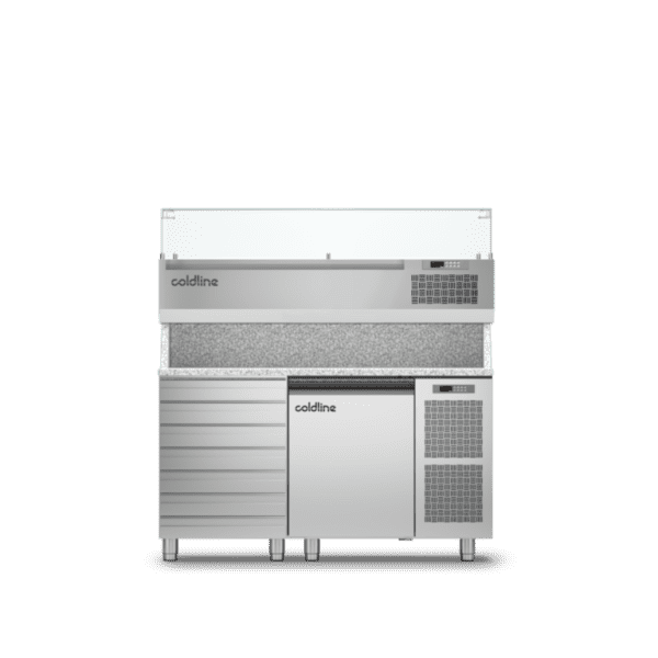 Coldline 1 Door + 7 Drawers Prep Bench – TZ09/1MC VP