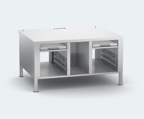 60.31.539 - Stand 2-S - 2 pull out shelves 6 x 1x1 GN runners - Stainless Steel Feet